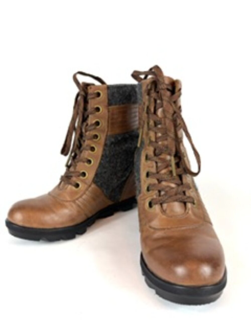 Sorel PDX Bootie / Ankle Boot, Tan Leather, Grey fabric, NL3376-256-Size7